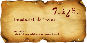 Theobald Örzse névjegykártya